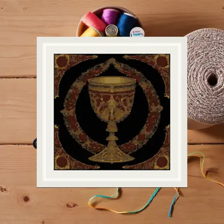 Ace Of Cups cross stitch pattern