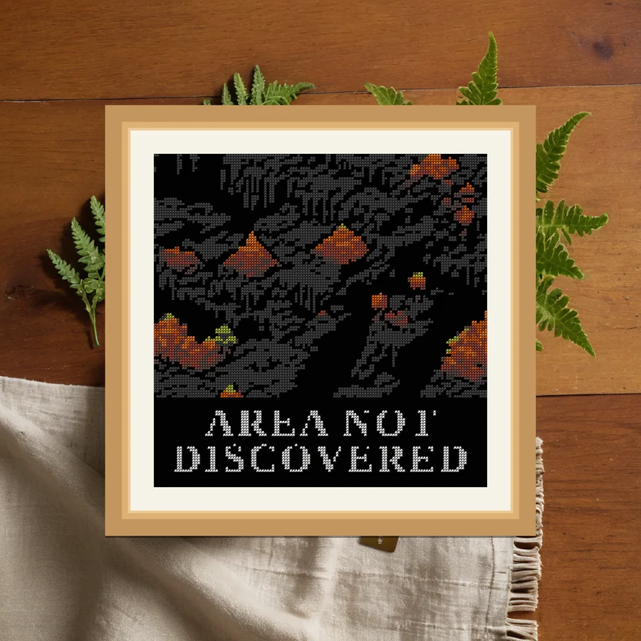 Area Not Discovered cross stitch pattern