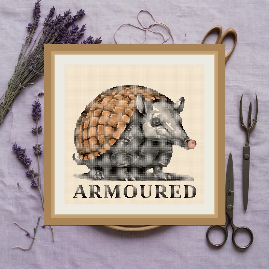 Armoured cross stitch pattern