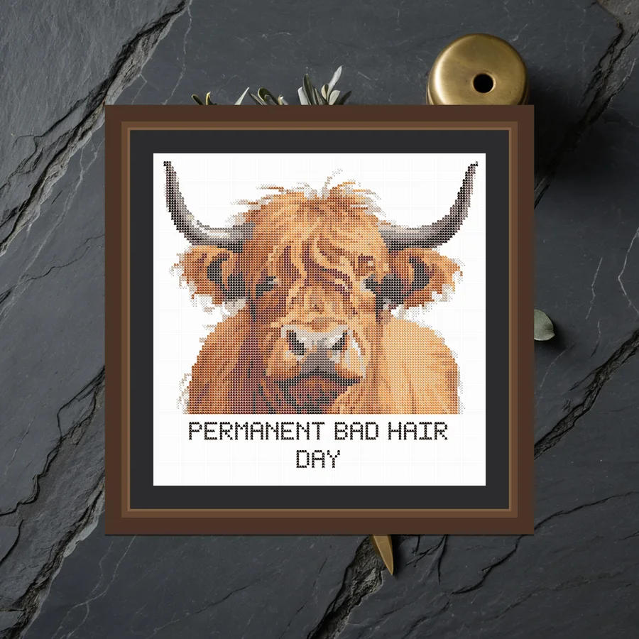 Bad Hair Day cross stitch pattern