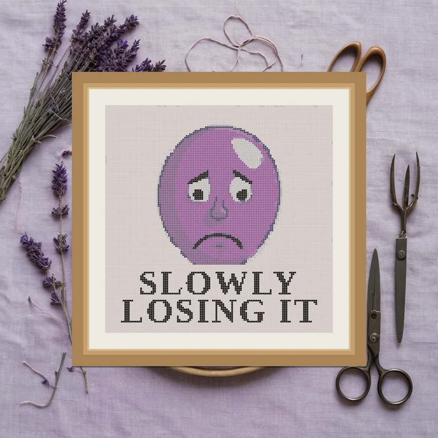 Slowly Losing It cross stitch pattern