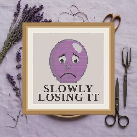 Slowly Losing It cross stitch pattern