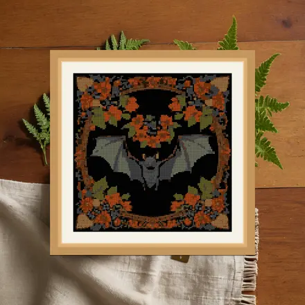 Bat And Belladonna cross stitch pattern