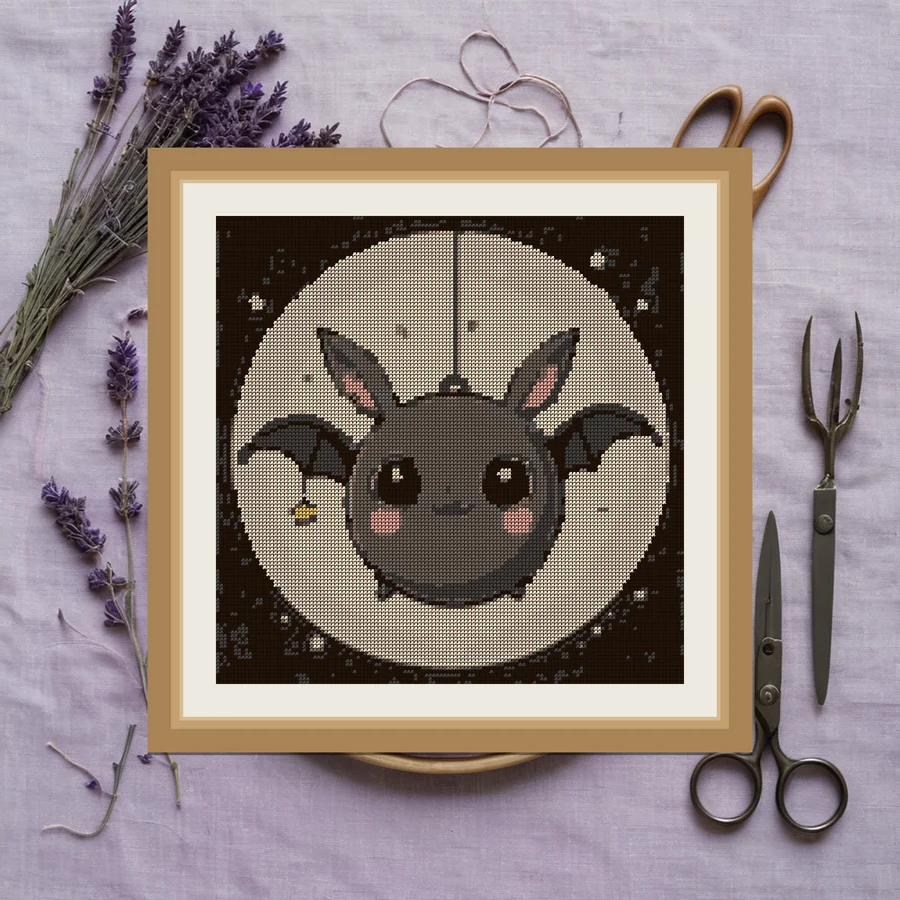 Bat And Star cross stitch pattern
