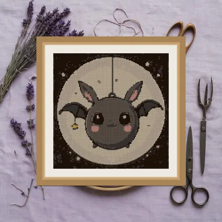 Bat And Star cross stitch pattern