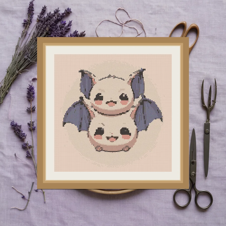 Bat Bundle cross stitch pattern