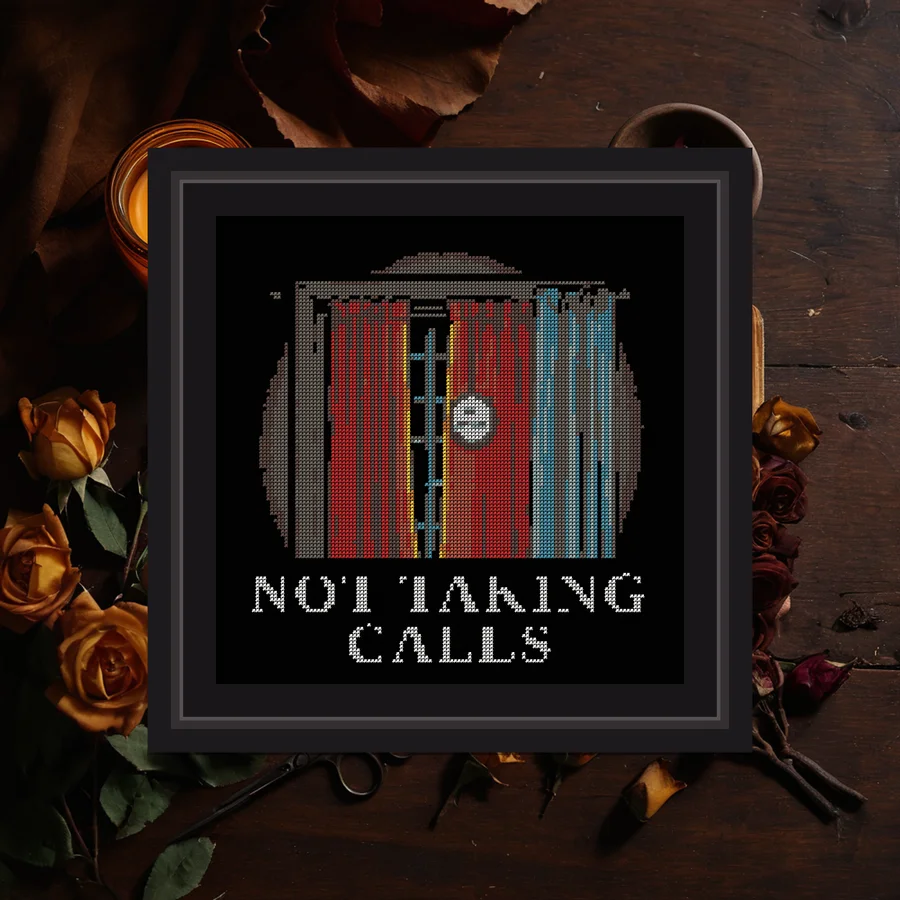Not Taking Calls cross stitch pattern