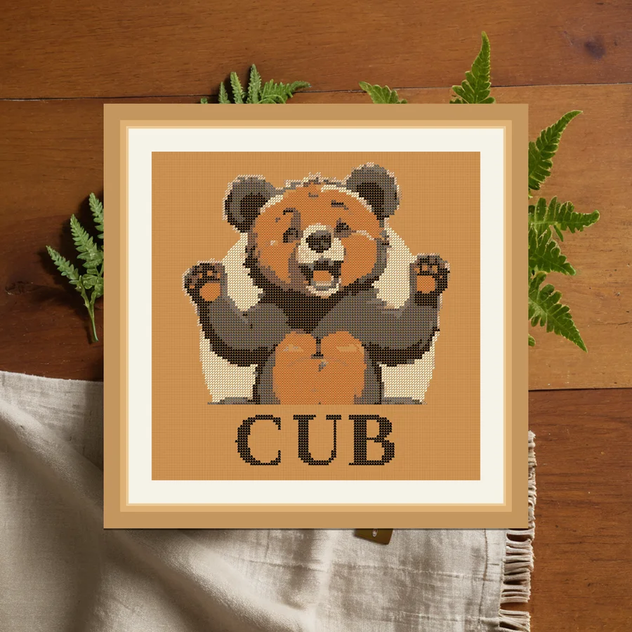 Cub cross stitch pattern