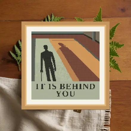 It Is Behind You cross stitch pattern