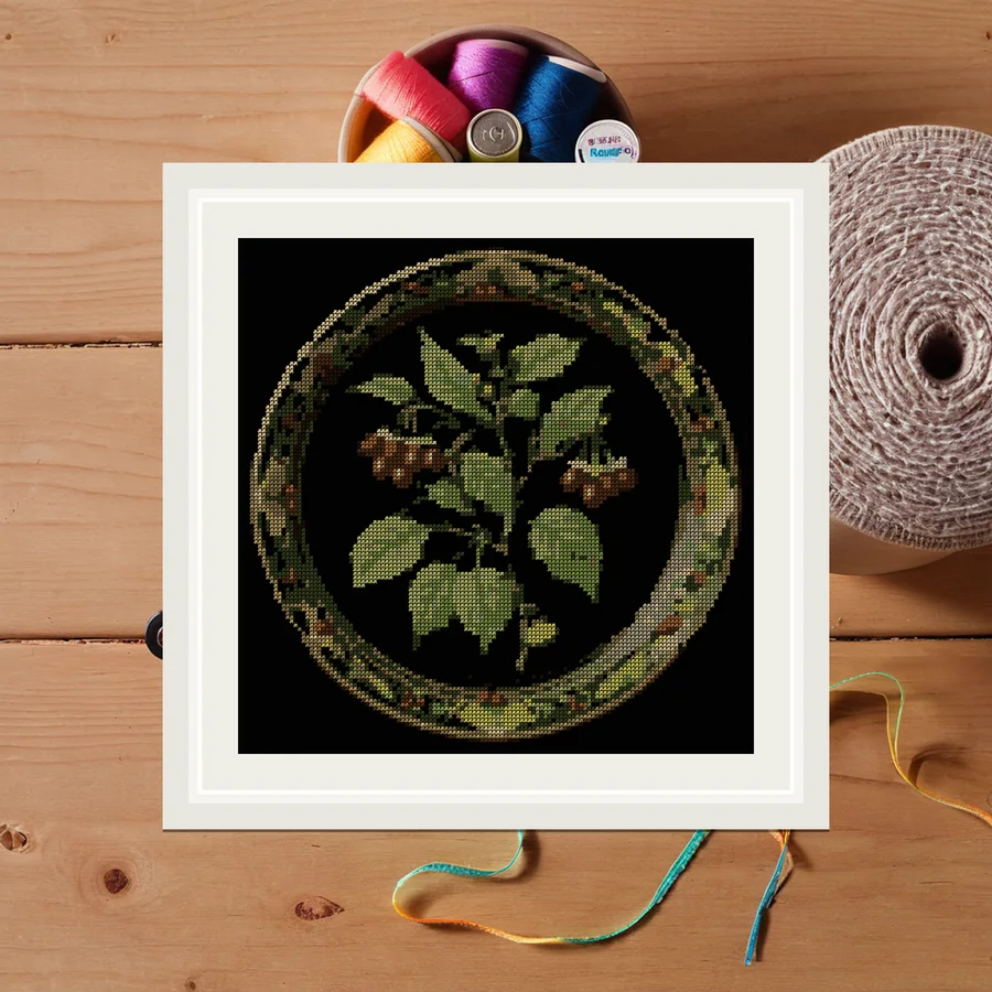 Belladonna Plate cross stitch pattern