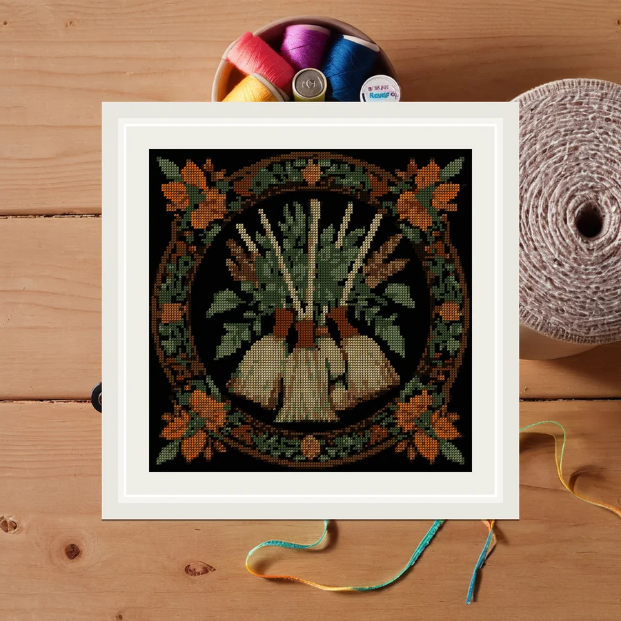 Besom And Herbs cross stitch pattern