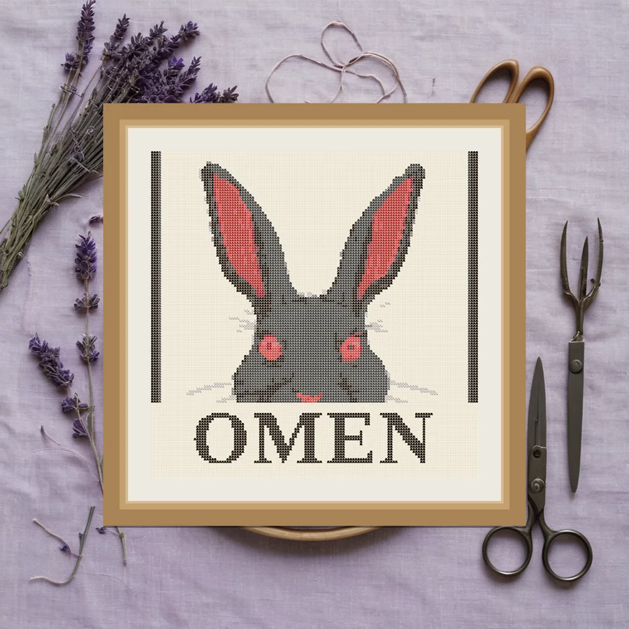 Omen cross stitch pattern