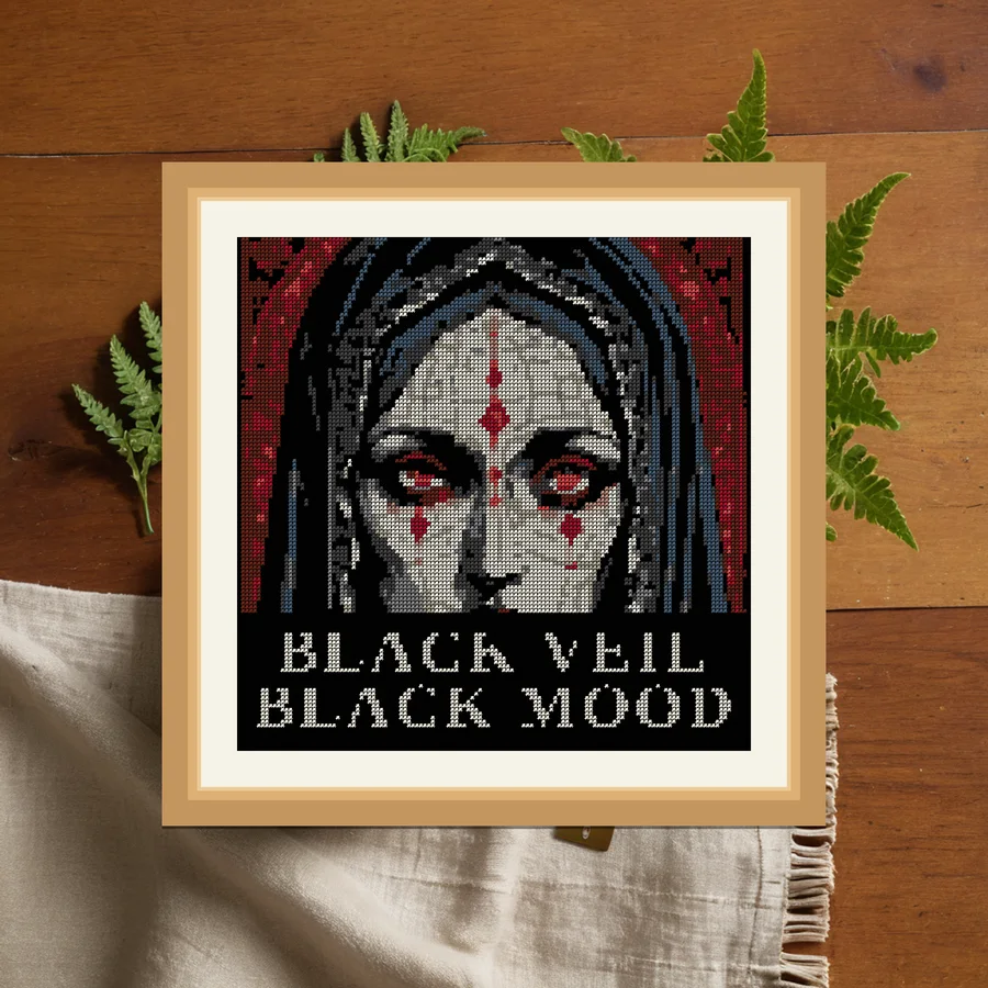 Black Veil Black Mood cross stitch pattern
