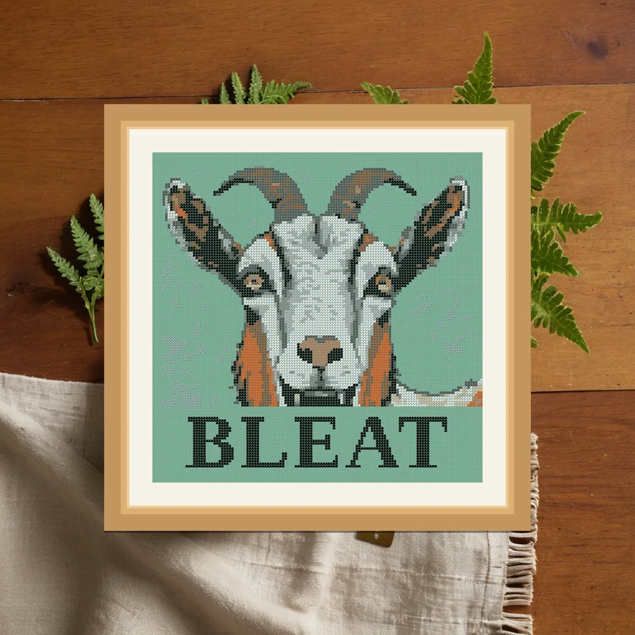 Bleat cross stitch pattern