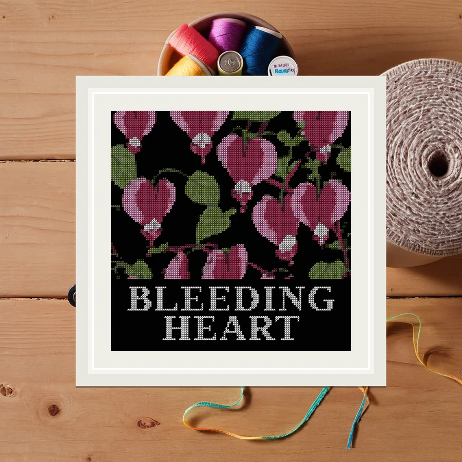 Bleeding Heart cross stitch pattern