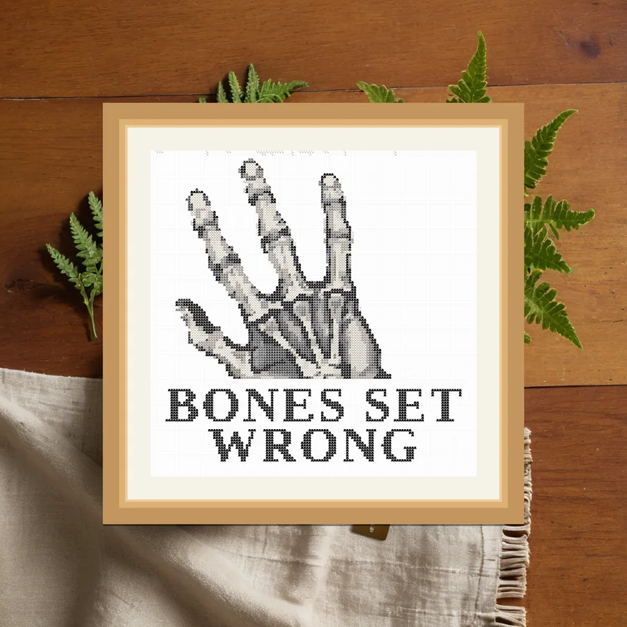 Bones Set Wrong cross stitch pattern