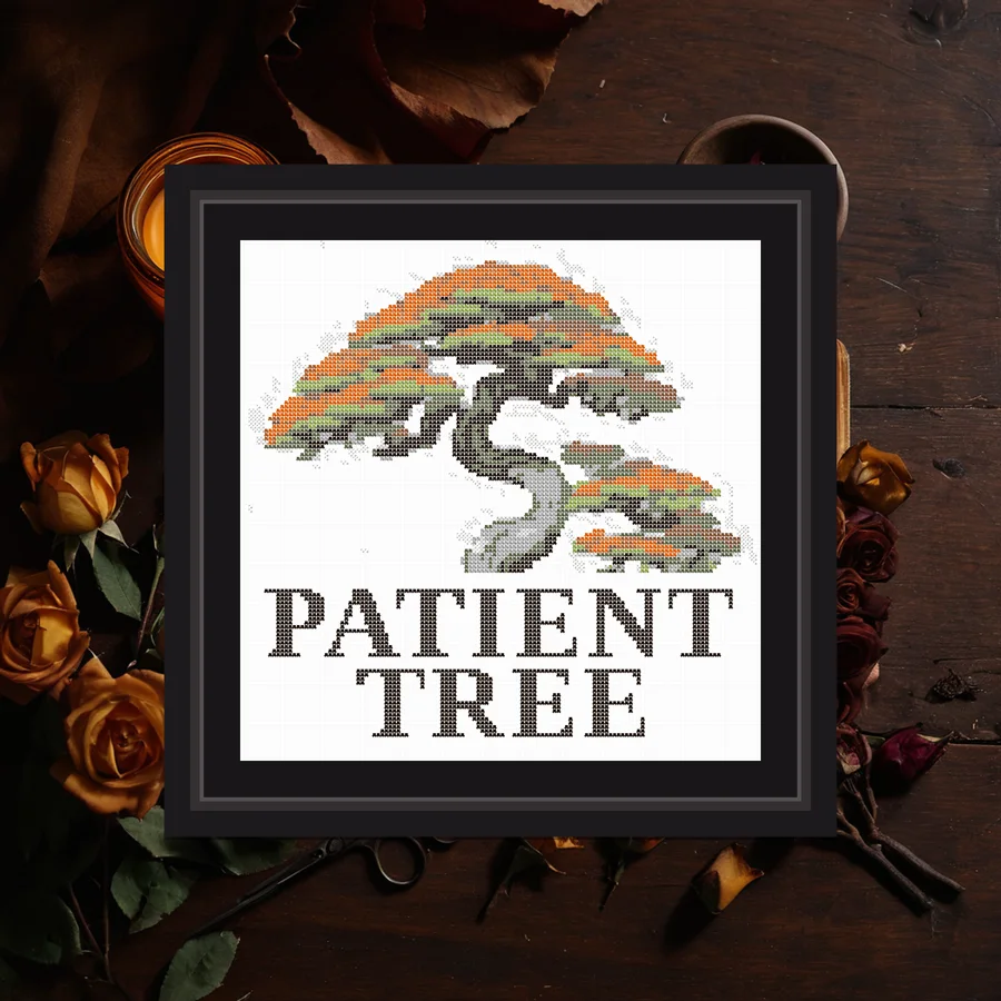 Patient Tree cross stitch pattern