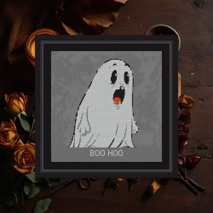 Boo Hoo cross stitch pattern