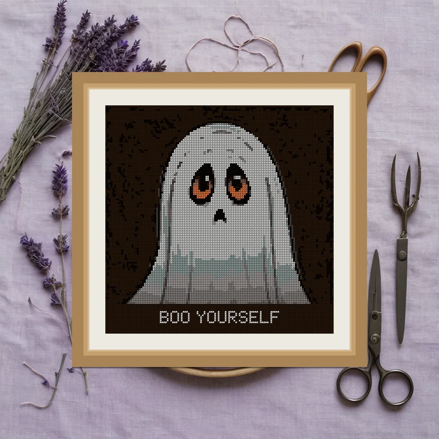 Boo Yourself cross stitch pattern