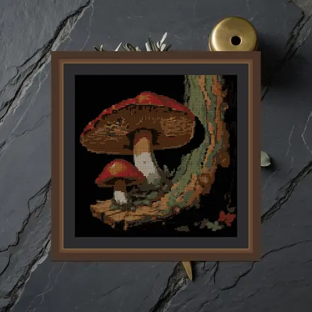 Bracket Fungus cross stitch pattern
