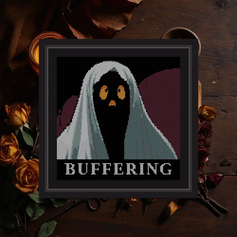 Buffering cross stitch pattern