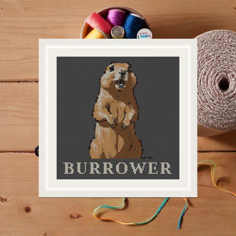 Burrower cross stitch pattern