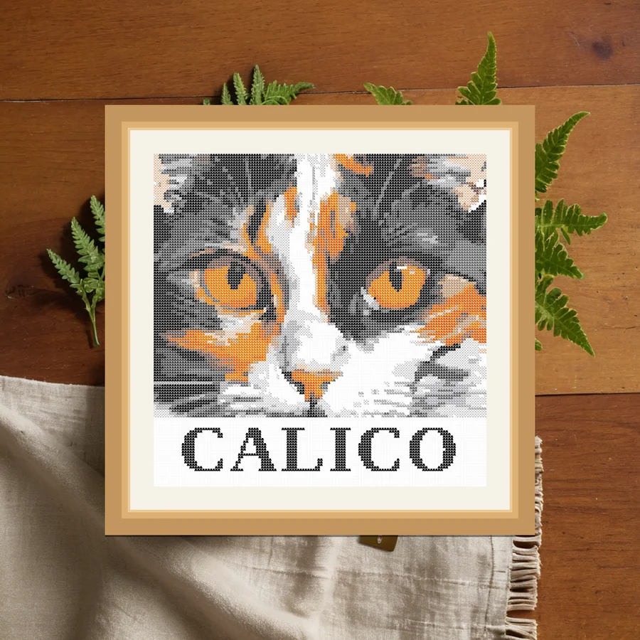 Calico cross stitch pattern