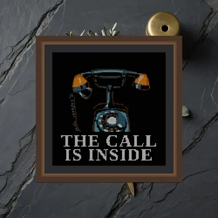 The Call Is Inside The House cross stitch pattern