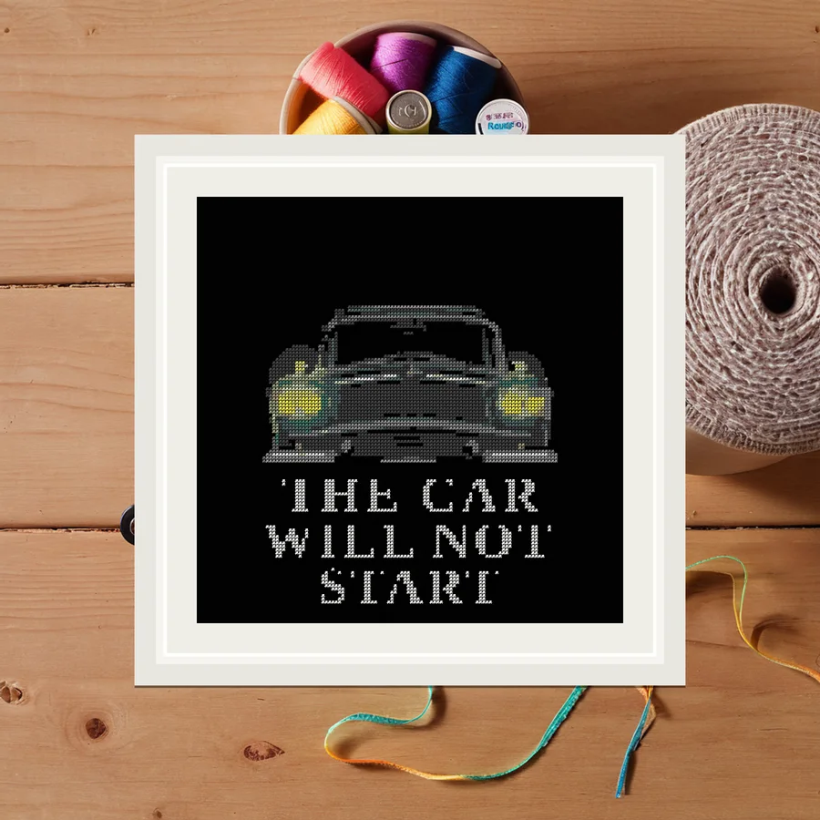 The Car Will Not Start cross stitch pattern