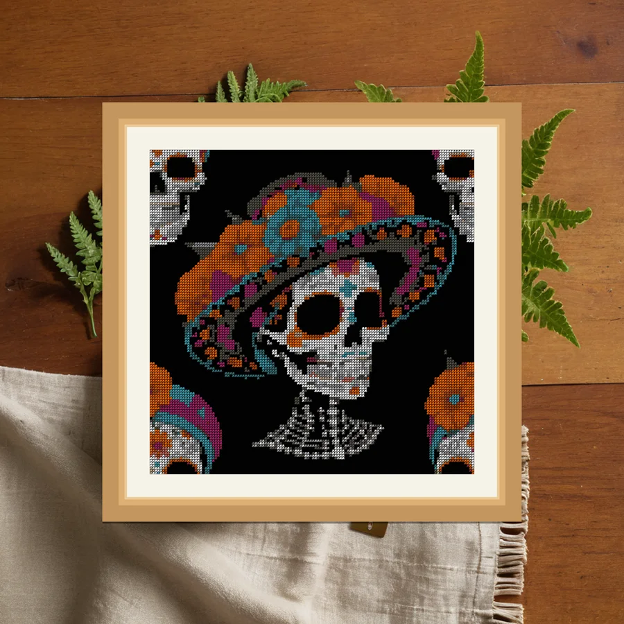 Catrina Profile cross stitch pattern