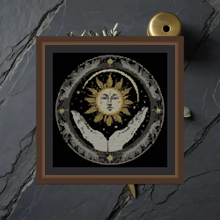 Celestial Hand cross stitch pattern