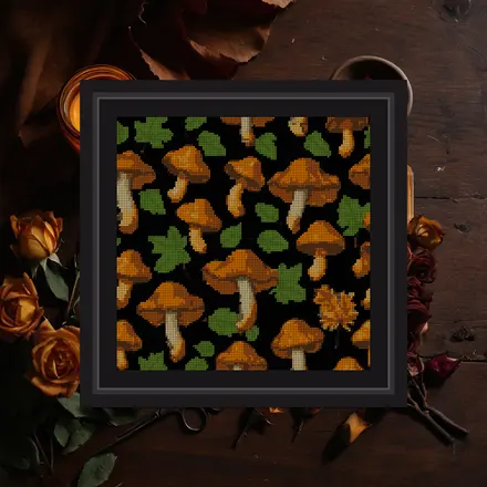 Chanterelle Cluster cross stitch pattern