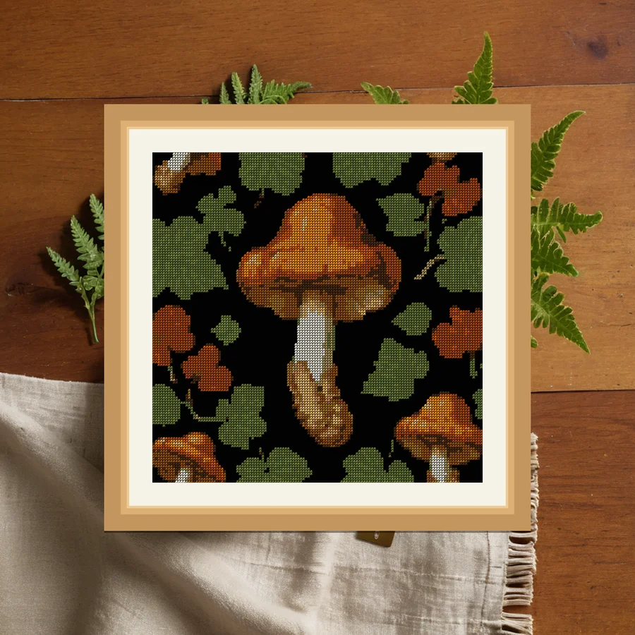 Chanterelle Pair cross stitch pattern