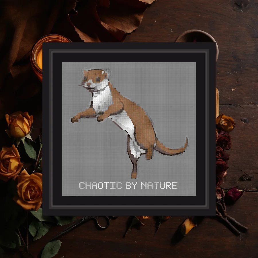 Chaotic cross stitch pattern