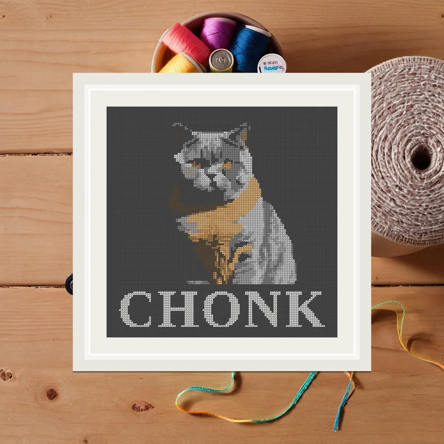 Chonk cross stitch pattern