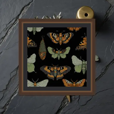 Chrysalis Row cross stitch pattern
