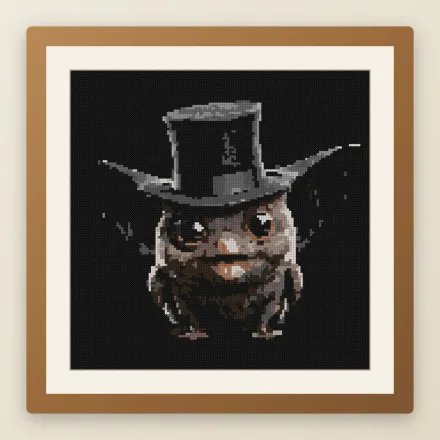 Chubby Bat Bash cross stitch pattern