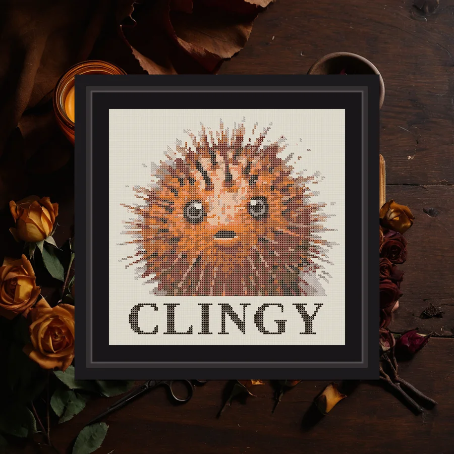 Clingy cross stitch pattern