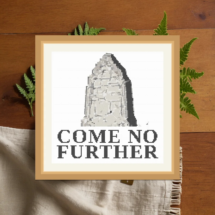 Come No Further cross stitch pattern
