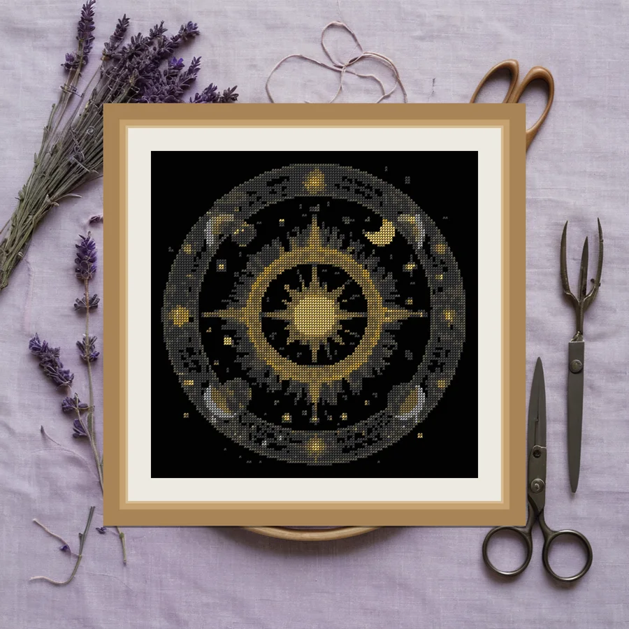 Constellation Wheel cross stitch pattern