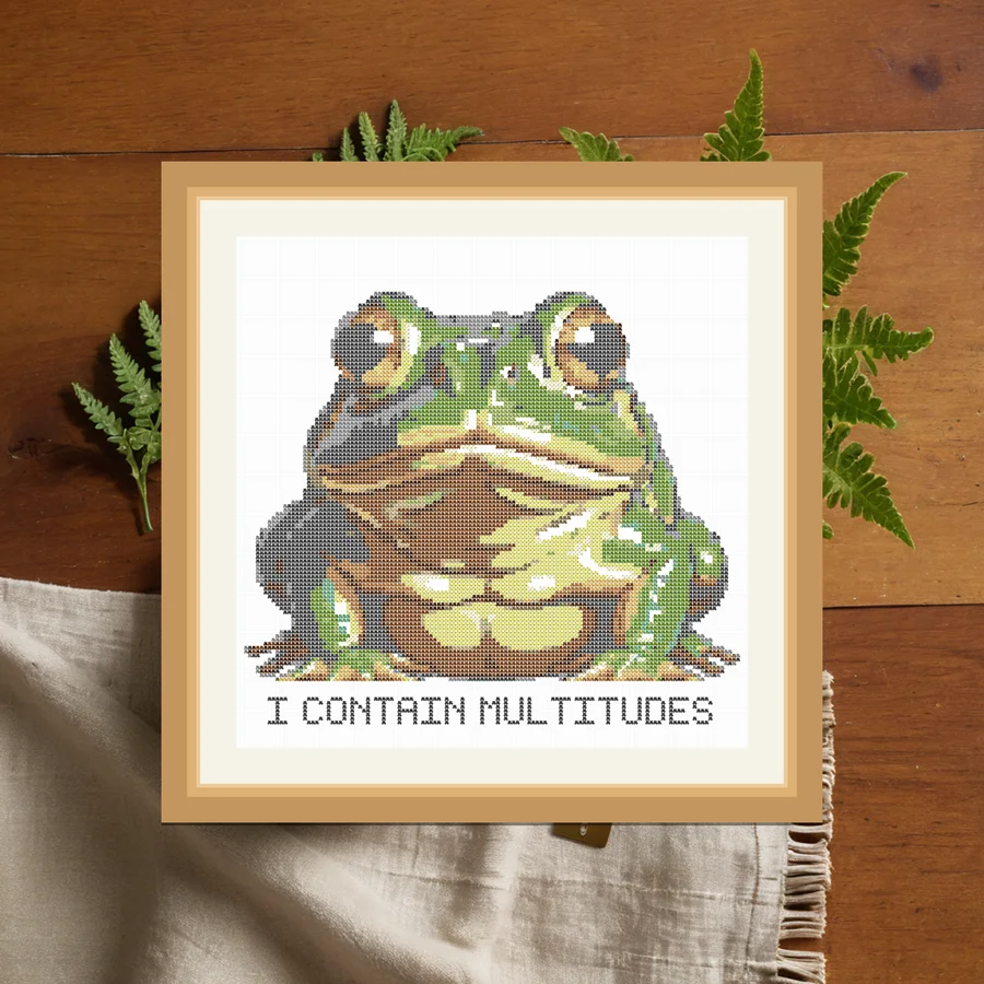 I Contain Multitudes cross stitch pattern