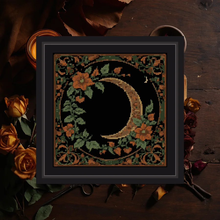 Crescent And Nightshade cross stitch pattern