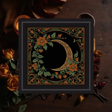 Crescent And Nightshade cross stitch pattern