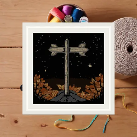 Crossroads Sign cross stitch pattern
