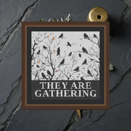 They Are Gathering cross stitch pattern