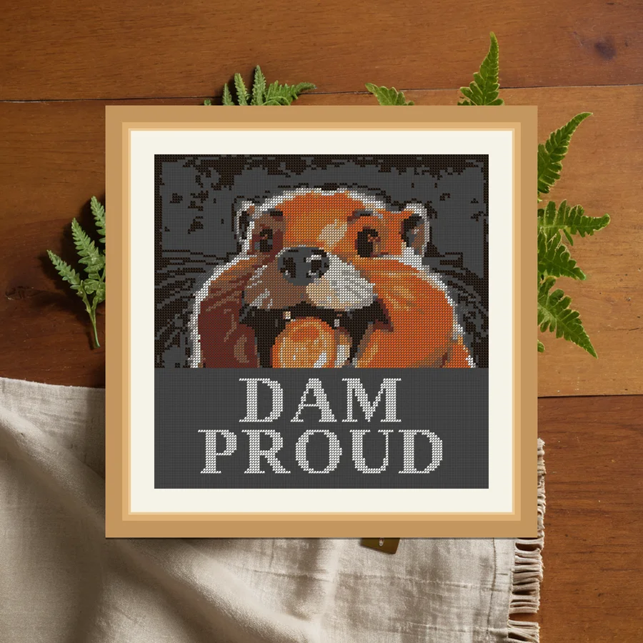 Dam Proud cross stitch pattern