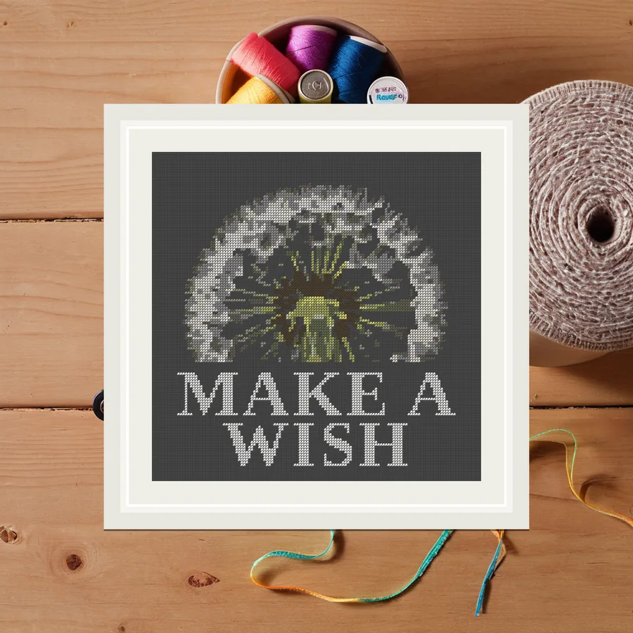 Make A Wish cross stitch pattern