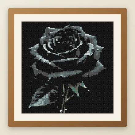 Dark Rose Vine cross stitch pattern