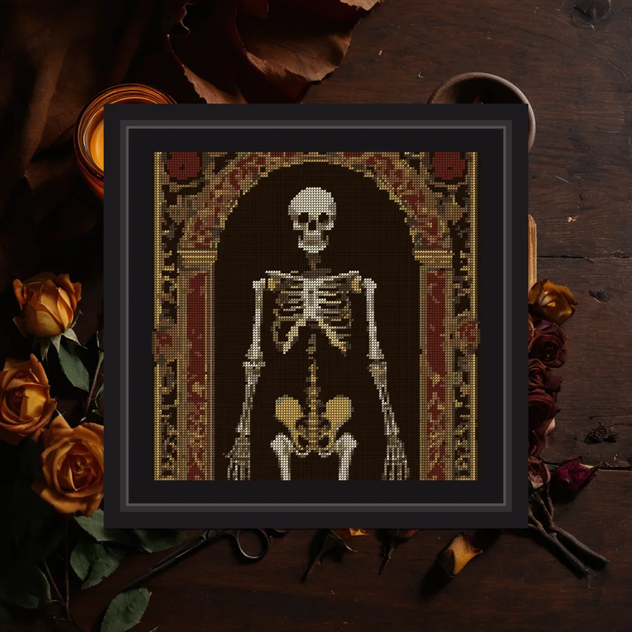 Death Card cross stitch pattern
