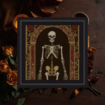 Death Card cross stitch pattern